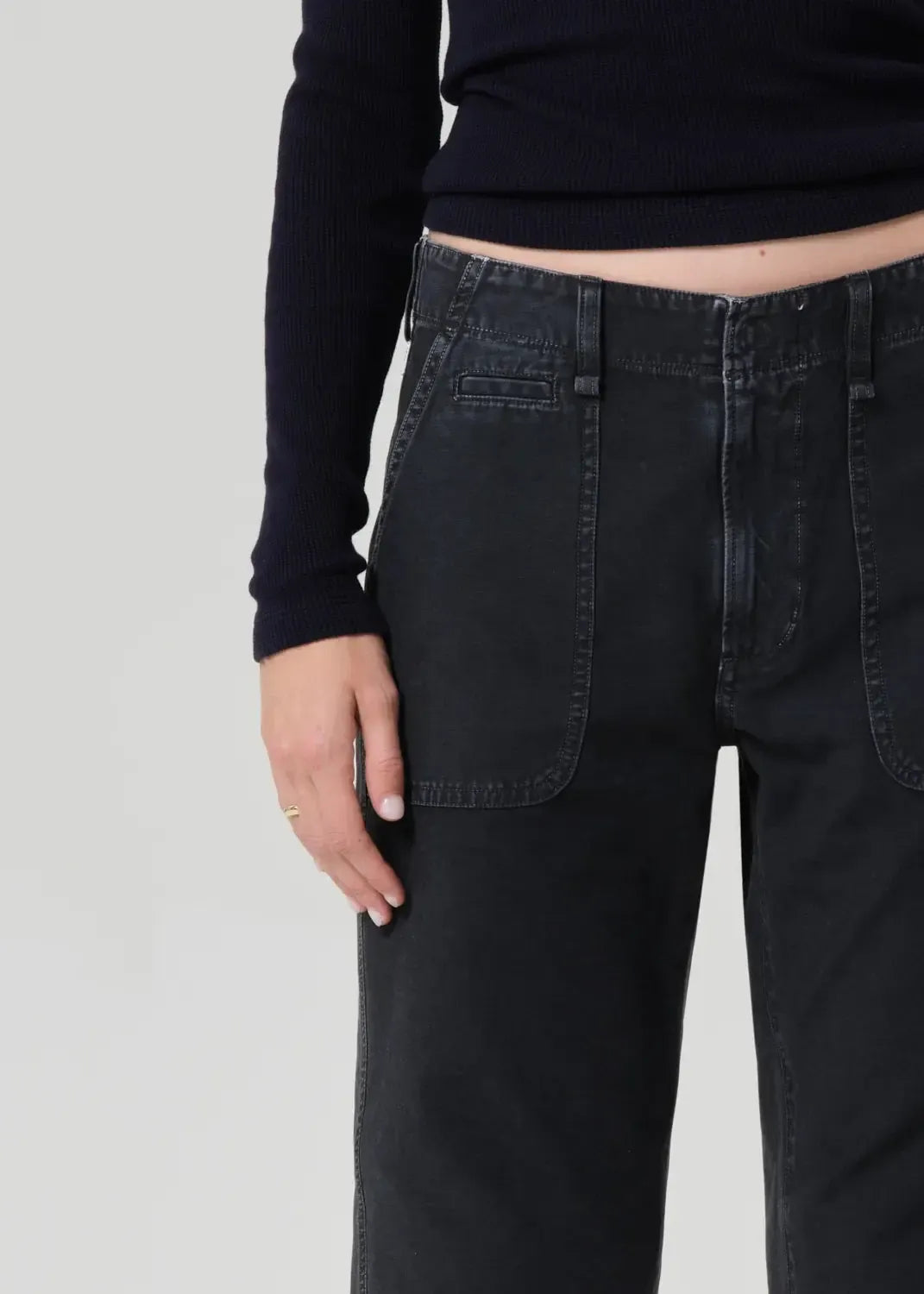 Citizens of Humanity Winslow Utility Pant - Washed Black-Hand In Pocket