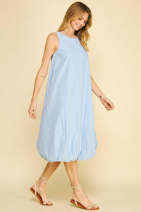 Sade Bubble Hem Dress Dress- Lt Blue-Hand In Pocket