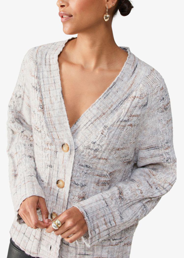 Sanctuary Cozy Mornings Cardi - Light Mineral-***FINAL SALE***-Hand In Pocket