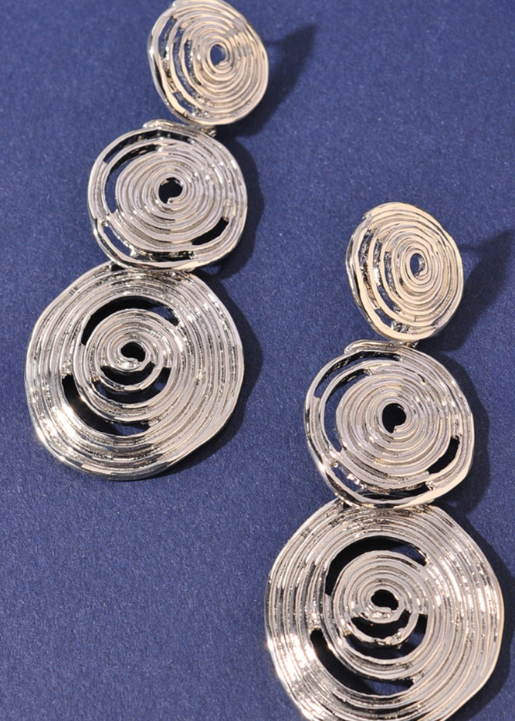 Penny Abstract Drop-Silver ***FINAL SALE***-Hand In Pocket