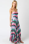 Elina Maxi Dress- Pink/Brown Multi-Hand In Pocket