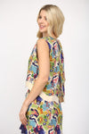Sofia Printed Crop Top- Multi-Hand In Pocket