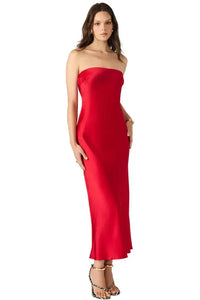 Steve Madden Jessamine Dress- Dark Red-Hand In Pocket