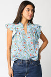Joah Floral Shirt- Blue-Hand In Pocket