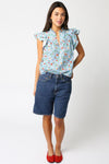 Joah Floral Shirt- Blue-Hand In Pocket