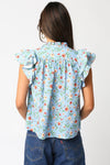 Joah Floral Shirt- Blue-Hand In Pocket