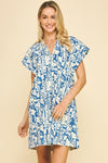 Lillian Mini Dress- Blue-Hand In Pocket