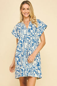 Lillian Mini Dress- Blue-Hand In Pocket