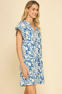 Lillian Mini Dress- Blue-Hand In Pocket