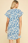 Lillian Mini Dress- Blue-Hand In Pocket