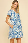 Lillian Mini Dress- Blue-Hand In Pocket