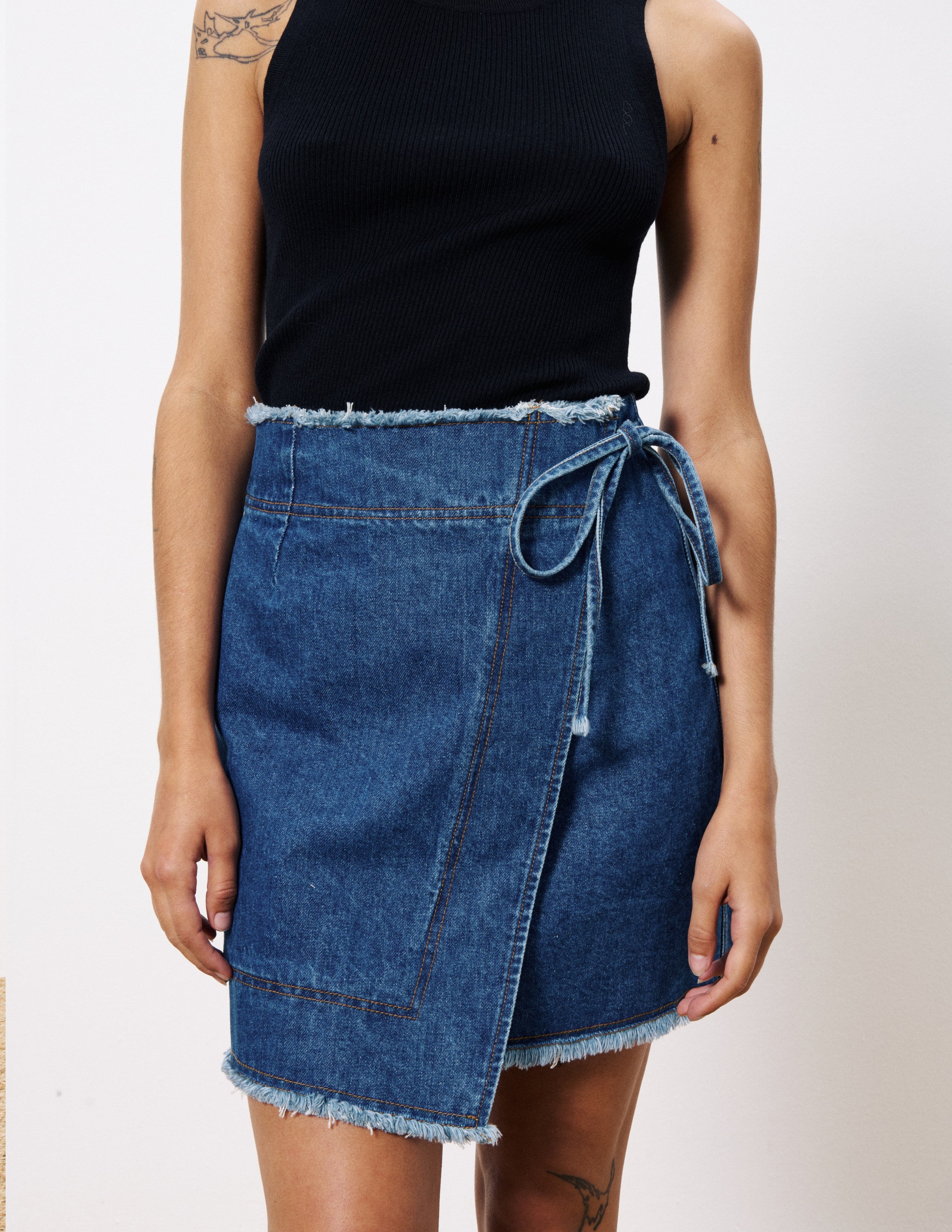 FRNCH Nise Skirt-Blue Jean – Hand In Pocket