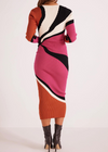 Mink Pink Lorna Knit Midi Dress - Abstract ***FINAL SALE***-Hand In Pocket