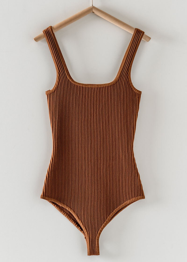 Ever Ribbed Soft Snug Bodysuit ***FINAL SALE***-Hand In Pocket