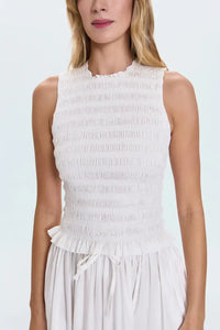 Pistola Phoebe Top- Le Blanc-Hand In Pocket