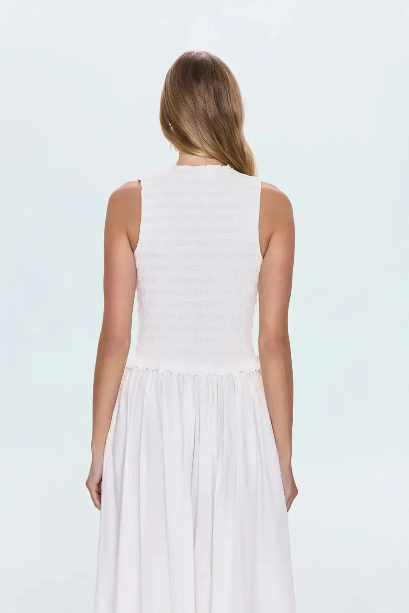 Pistola Phoebe Top- Le Blanc-Hand In Pocket