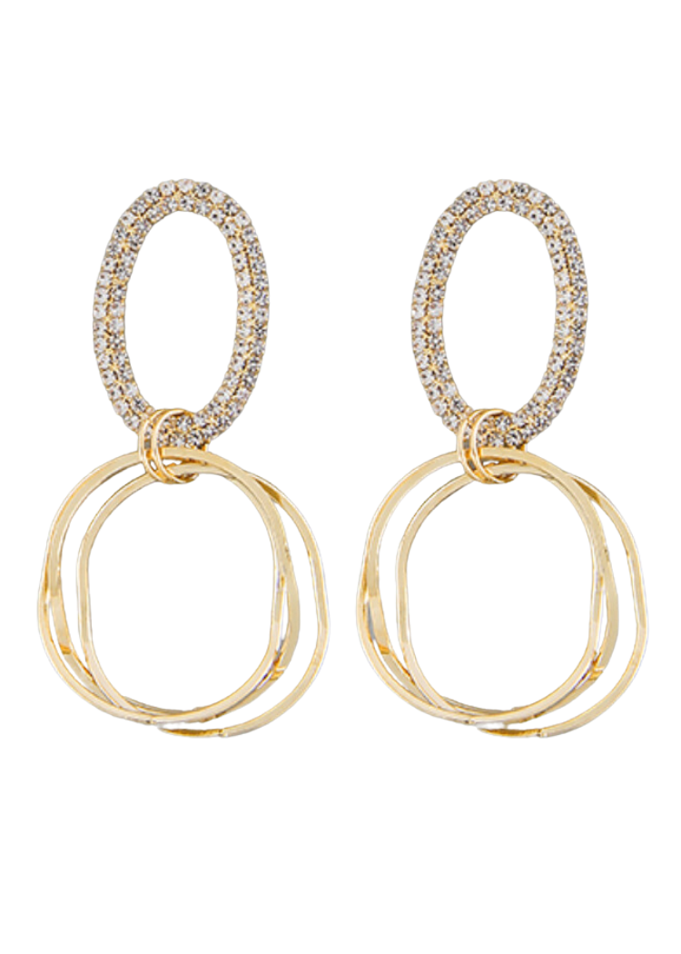 Aimee Pavé Dangle Earrings-Hand In Pocket