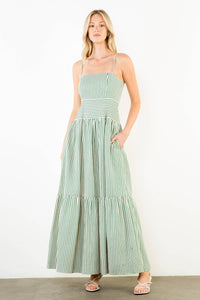 THML Maisie Dress - Green-Hand In Pocket