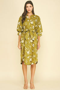 Jane Dress - Golden Olive