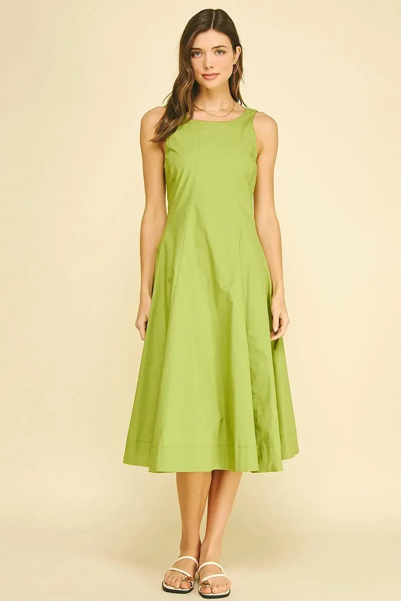 Margot Midi Dress - Matcha-Hand In Pocket