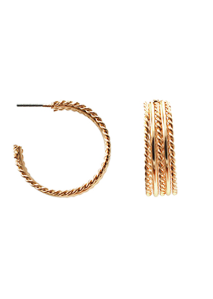 Sophia Wire Hoops-Hand In Pocket