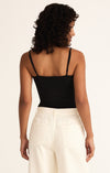 Z Supply Lane Luxe Bodysuit- Black-Hand In Pocket