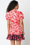Emee Floral Print Mini Dress-Hand In Pocket
