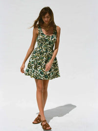 Faherty Montecito Linen Mini Dress - Tropics-Hand In Pocket
