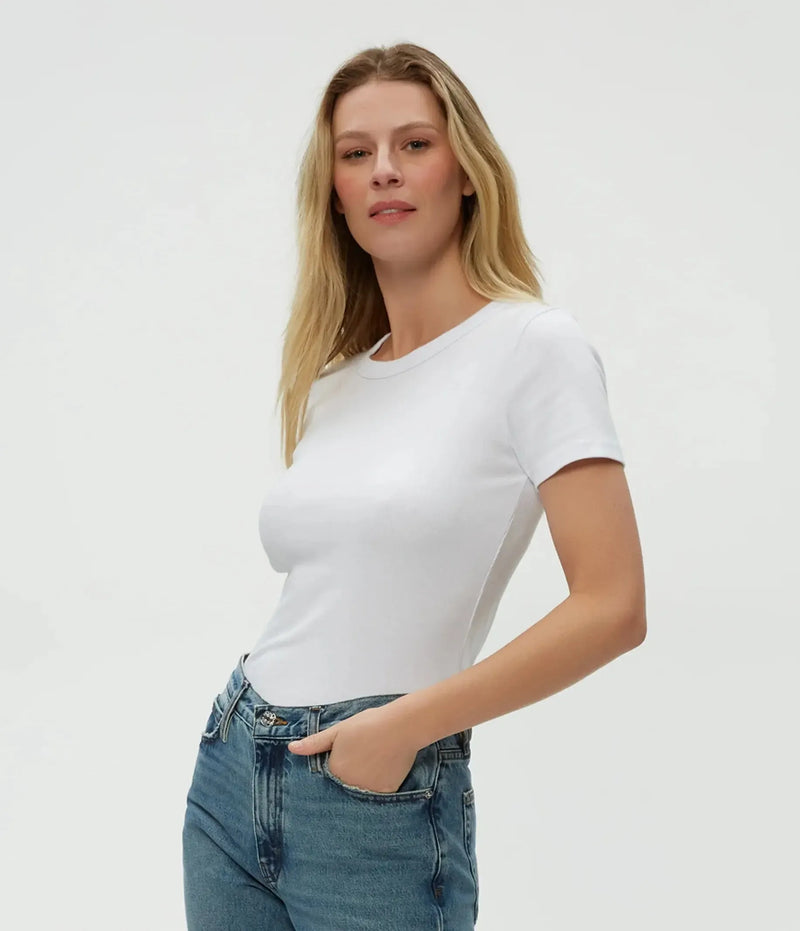 Michael Stars Rico Crew Neck - White