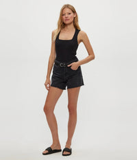 Michael Stars Maribel Square Neck Tank - Black-Hand In Pocket
