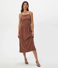 Michael Stars Matilda Midi Dress- Bark-Hand In Pocket
