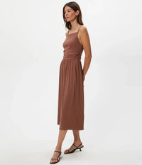 Michael Stars Matilda Midi Dress- Bark-Hand In Pocket