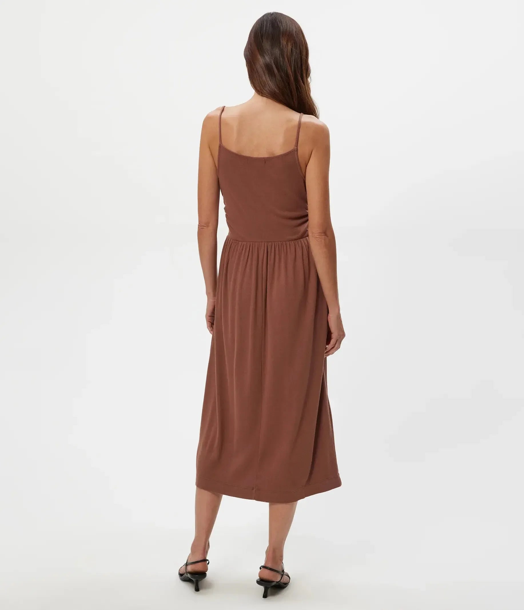 Michael Stars Matilda Midi Dress- Bark-Hand In Pocket