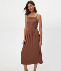 Michael Stars Matilda Midi Dress- Bark-Hand In Pocket