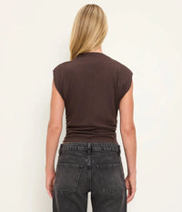 Michael Stars Amara Mock Neck Top - Molasses-Hand In Pocket