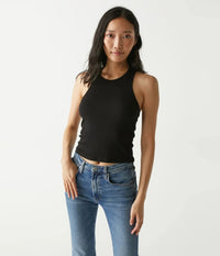 Michael Stars Pina Crop Tank - Black***FINAL SALE***-Hand In Pocket