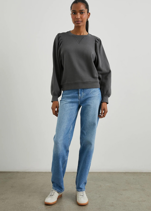 Rails Tiffany Sweatshirt - Charcoal-Hand In Pocket