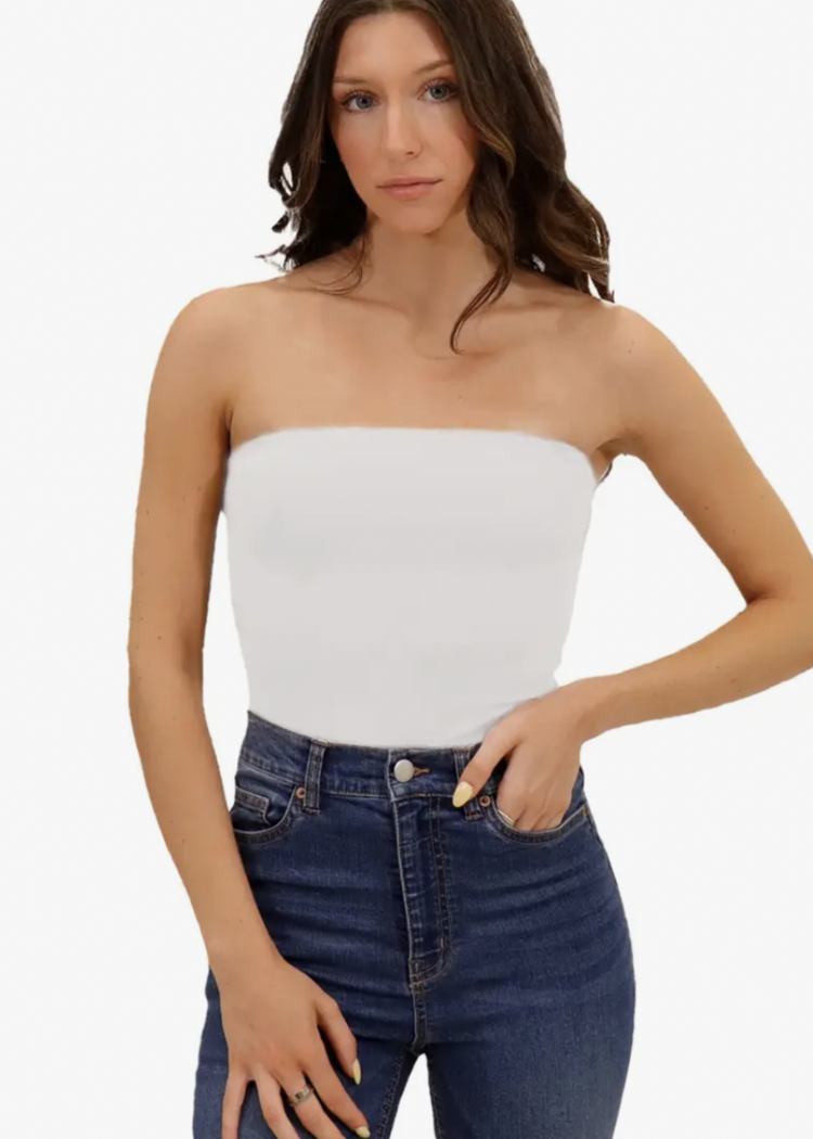 RD Style Second Skin Balla Bustier - White-Hand In Pocket