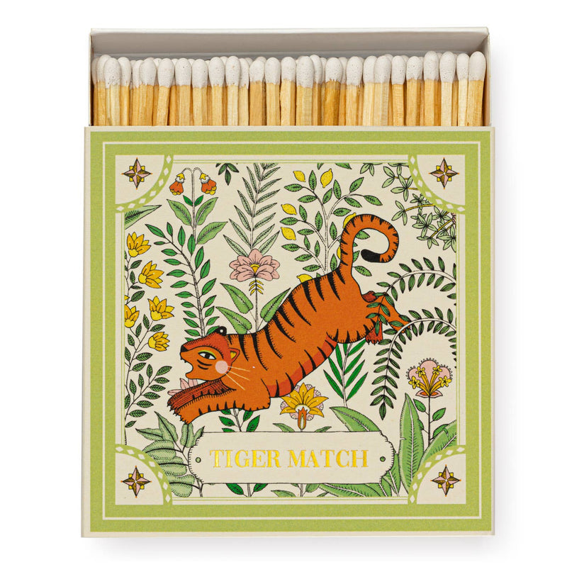 Ariane's Green Tiger | Square - Safety Matches-Hand In Pocket