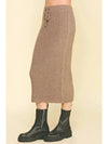 Zoe Sweater Vest- and Skirt Set- Taupe-Hand In Pocket
