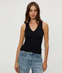 Michael Stars Maggie Crop Tank - Black-Hand In Pocket