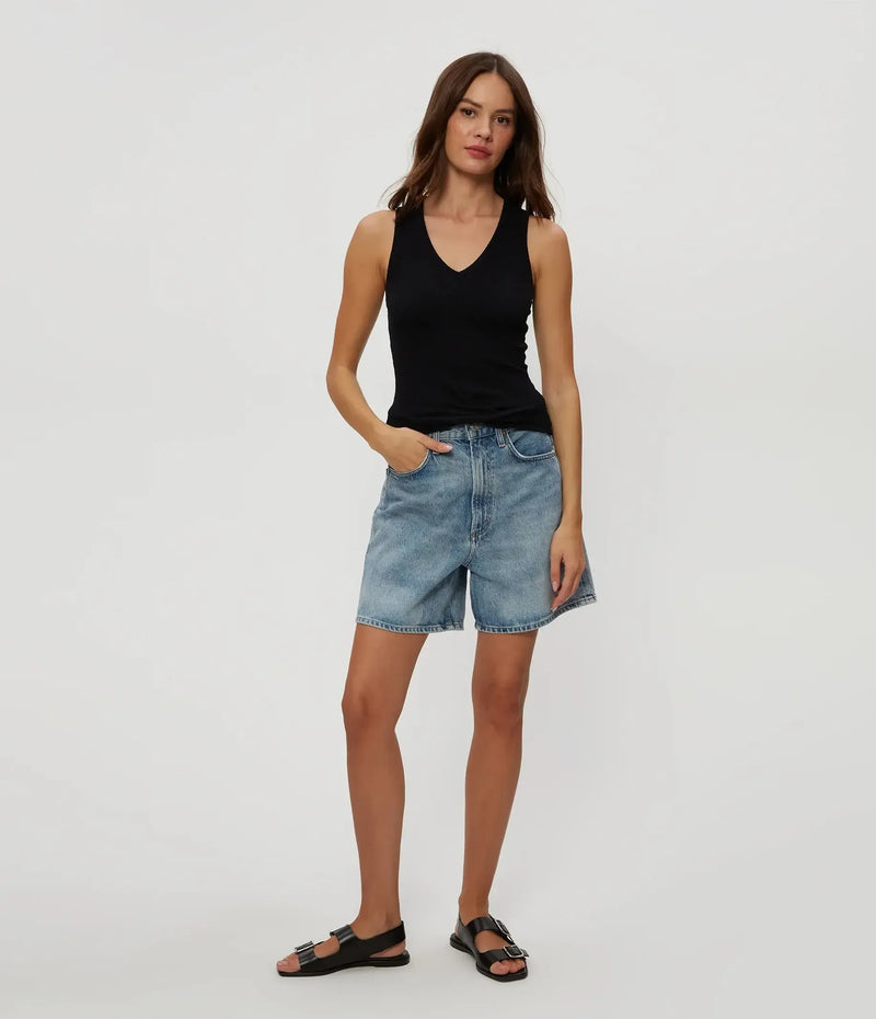 Michael Stars Maggie Crop Tank - Black-Hand In Pocket