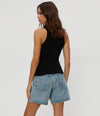 Michael Stars Maggie Crop Tank - Black-Hand In Pocket