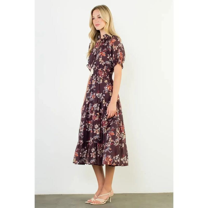 THML Elora Floral Maxi Dress-Hand In Pocket
