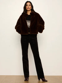 Sanctuary Everest Fur Bomber - Espresso Martini
