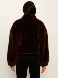 Sanctuary Everest Fur Bomber - Espresso Martini