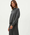 Michael Stars Wynn Mock Neck L/S - Charcoal