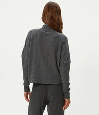 Michael Stars Wynn Mock Neck L/S - Charcoal
