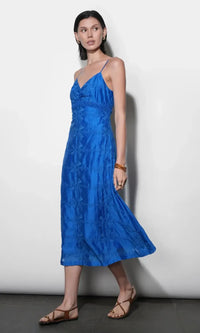 Greylin Abigail Midi Dress - Jelly Blue-Hand In Pocket