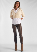 Elan Sonia Cardigan - Off White-Hand In Pocket
